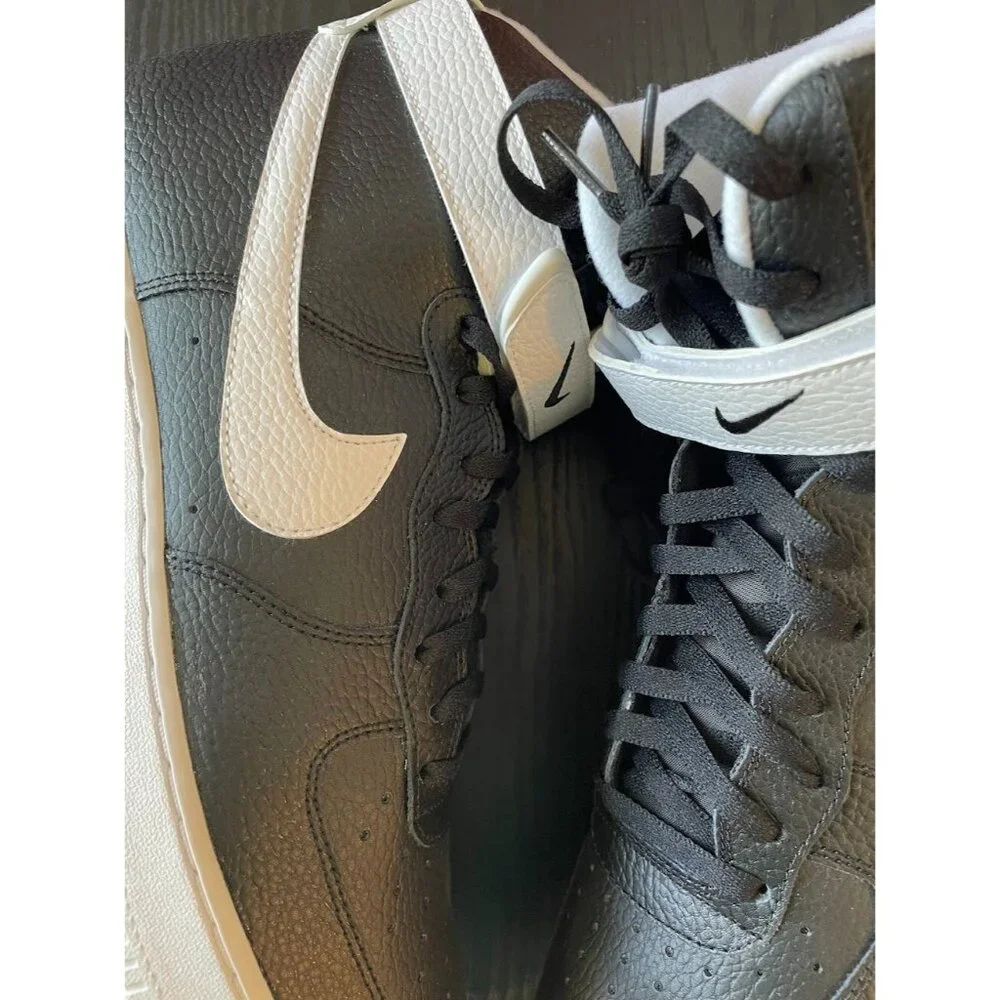 Nike Men's Air Force 1 High '07 Shoes (CT2303-002, Black/White) - Picture 2 of 7